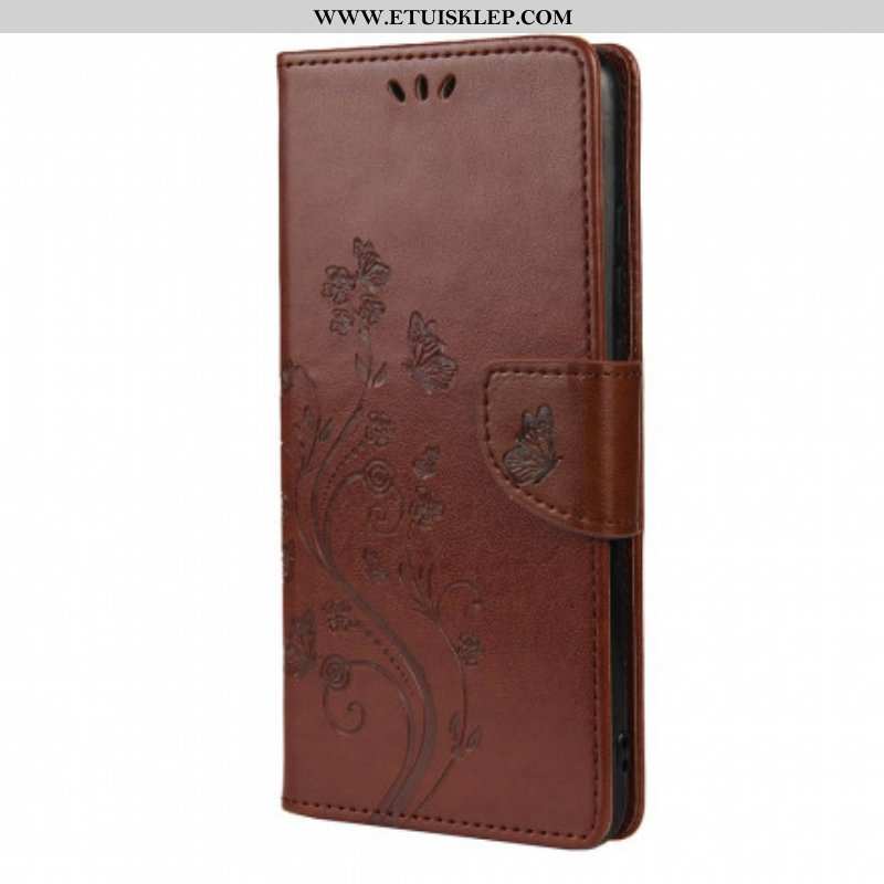 Etui Folio do Xiaomi Redmi Note 10 / 10S Azjatyckie Motyle I Kwiaty